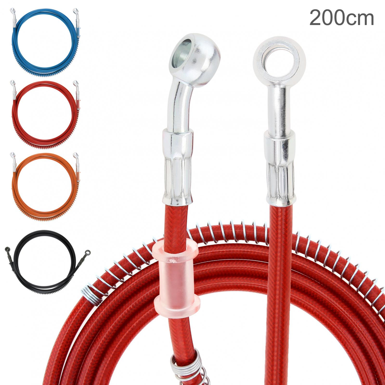 Brake Line Motorcycle - 200 ซม.รถจักรยานยนต์ Dirt BIKE Braided เบรคท่อสายเหล็กสายเบรคไฮดรอลิก