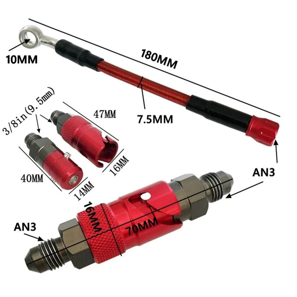 ชุดอะแดปเตอร์สายเบรกแบบถอดเร็ว - Brake Line Motorcycle บทวิจารณ์และราคา