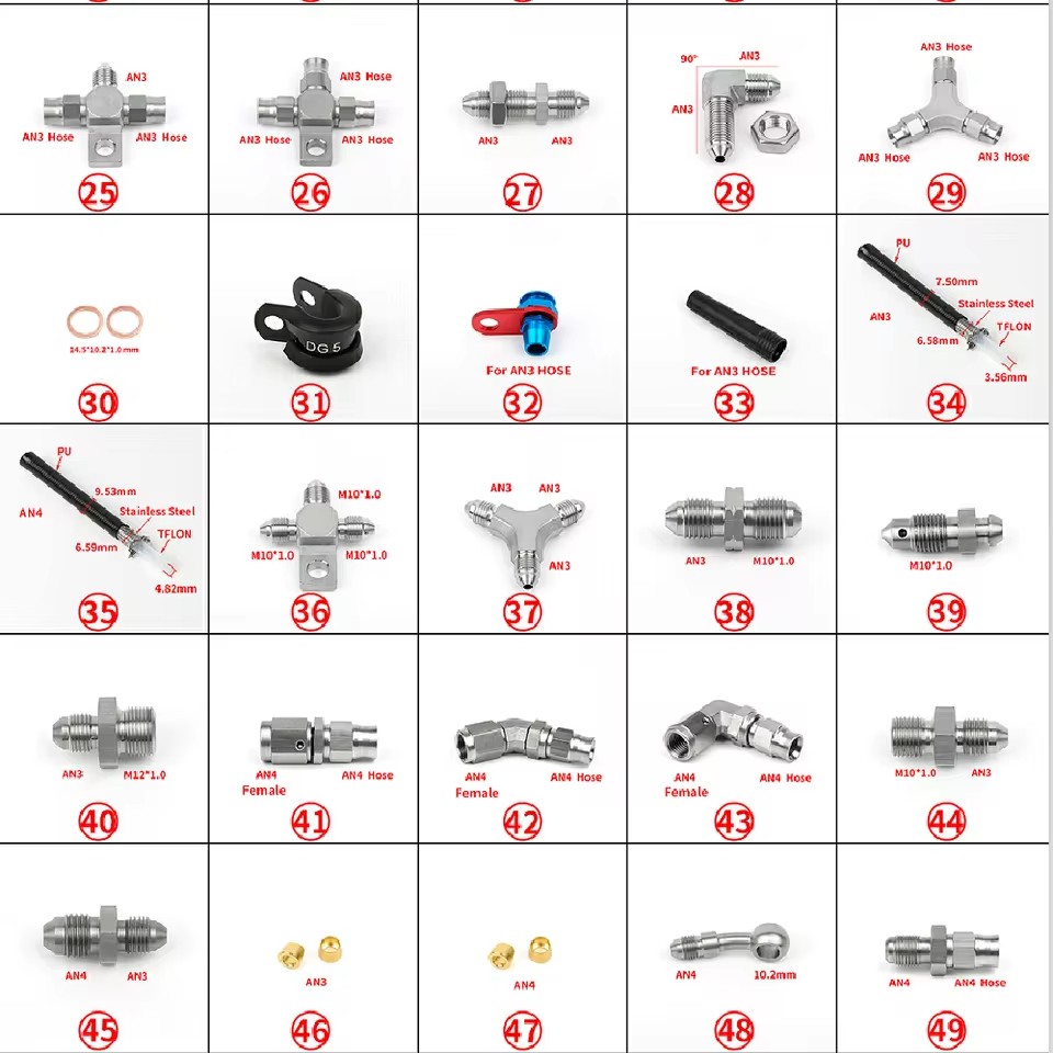01PC AN3 AN4 สายไฮดรอลิกเบรคมอ - Brake Line Motorcycle บทวิจารณ์และราคา